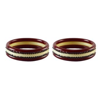 Dark Jamani  Stone Stud Acrylic Bangle 2
