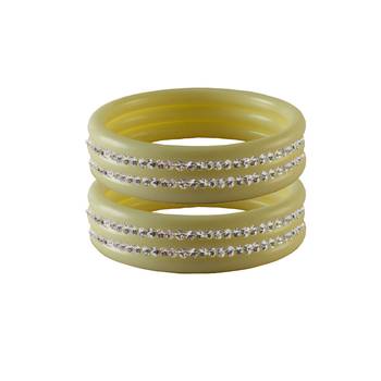 White Stone Stud Acrylic Bangle 1