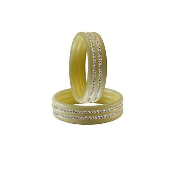 White Stone Stud Acrylic Bangle 2
