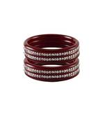Red Stone Stud Acrylic Bangle