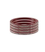 Red Stone Stud Acrylic Bangle