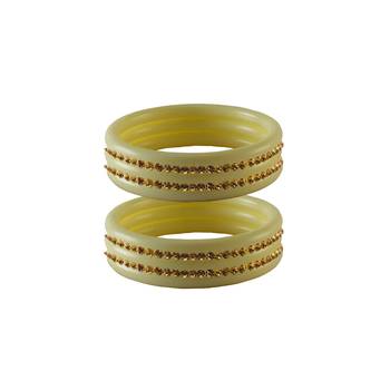 Golden Stone Stud Acrylic Bangle 1