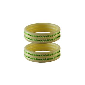 Green Stone Stud Acrylic Bangle 1