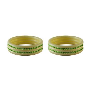 Green Stone Stud Acrylic Bangle 2