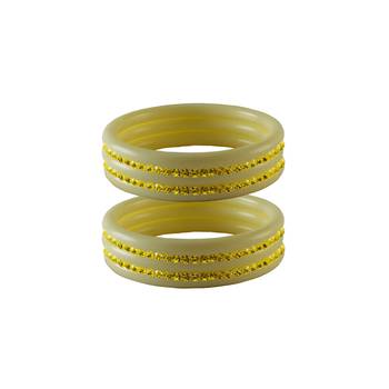 Yellow Stone Stud Acrylic Bangle 1