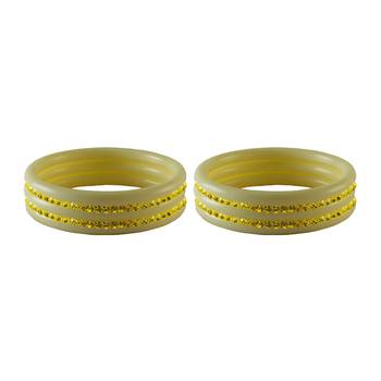 Yellow Stone Stud Acrylic Bangle 2