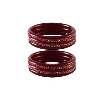 Pink Stone Stud Acrylic Bangle 1