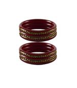 Light Green Stone Stud Acrylic Bangle