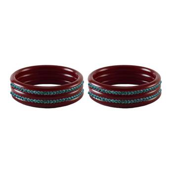 Firozi Stone Stud Acrylic Bangle 2