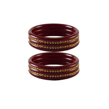 Golden Stone Stud Acrylic Bangle 1