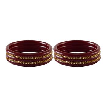 Golden Stone Stud Acrylic Bangle 2