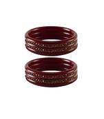 Dark Brown Stone Stud Acrylic Bangle