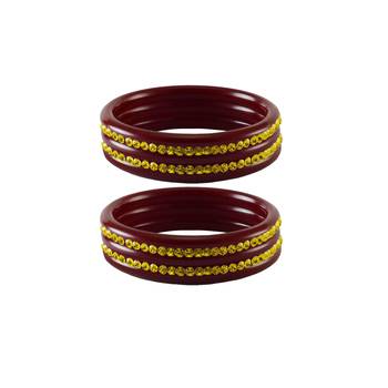 Yellow Stone Stud Acrylic Bangle 1