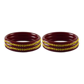 Yellow Stone Stud Acrylic Bangle 2