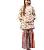 White printed liva tunic and sharara
