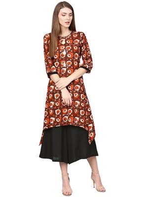 Multicolor printed liva kurtas-and-kurtis 1