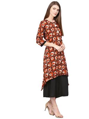 Multicolor printed liva kurtas-and-kurtis 3