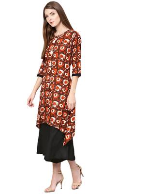 Multicolor printed liva kurtas-and-kurtis 4