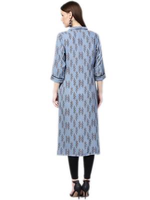 Blue printed liva kurtas-and-kurtis 2