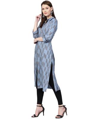 Blue printed liva kurtas-and-kurtis 3