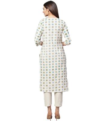 Off-white printed cotton kurtas-and-kurtis 2