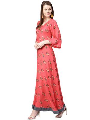 Coral printed liva kurtas-and-kurtis 4