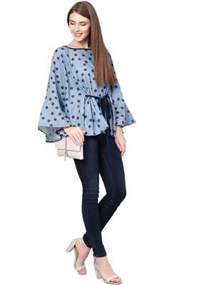 Blue printed cotton top 5