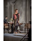 black embroidered georgette unstitched salwar with dupatta