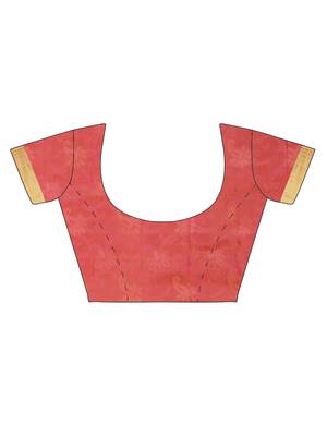 CLASSICATE From The House Of The Chennai Silks Women's Red Dharmavaram Silk Saree With Running Blouse 5
