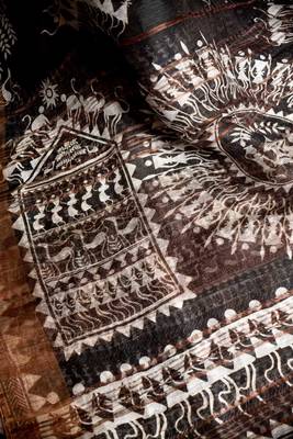 Multicolor Printed Tassar Silk Saree With Blouse 5