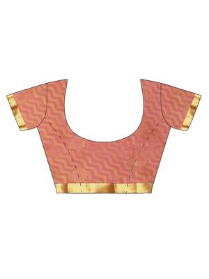 CLASSICATE From The House Of The Chennai Silks Women's Golden Dharmavaram Silk Saree With Running Blouse 5