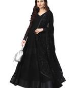 Black Georgette Embroidered Kurta Dupatta Set
