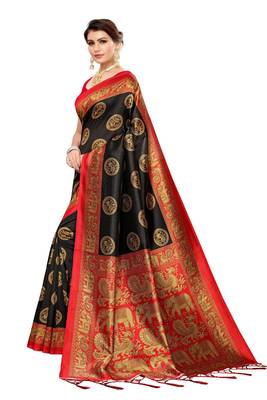 Multicolor Printed Art Silk Saree With Blouse Pack Of 3 Saree 6