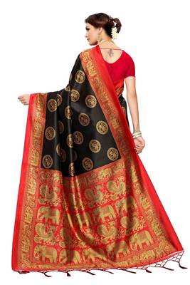Multicolor Printed Art Silk Saree With Blouse Pack Of 3 Saree 7