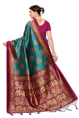 Multicolor Printed Art Silk Saree With Blouse Pack Of 3 Saree 10