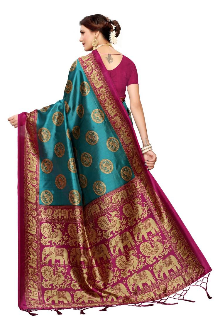 Multicolor Printed Art Silk Saree With Blouse Pack Of 3 Saree