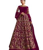 Pink Embroidered Net Salwar