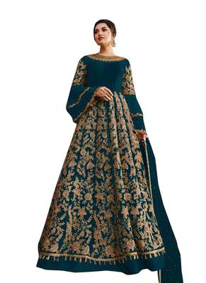 Green Embroidered Net Salwar 1