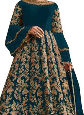 Green Embroidered Net Salwar 2