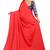 Red hand woven silk saree with blouse