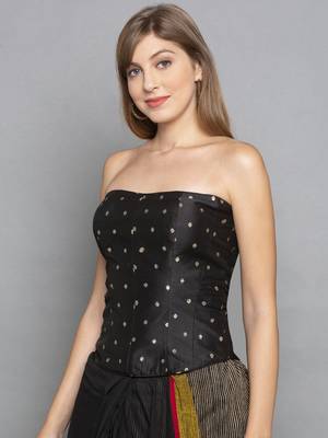 Black Taffeta Corset 4
