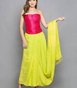 Hot Pink Taffeta Corset