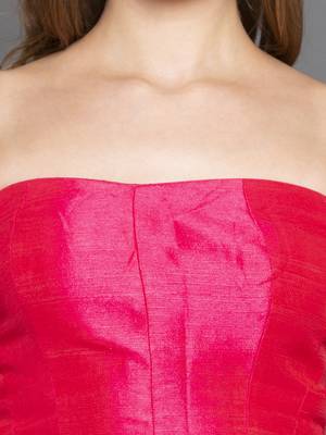 Hot Pink Taffeta Corset 5