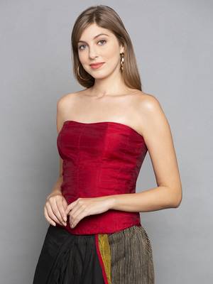 Red Taffeta Corset 4