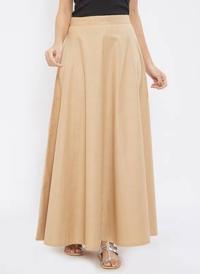 Beige Chanderi Skirt 2