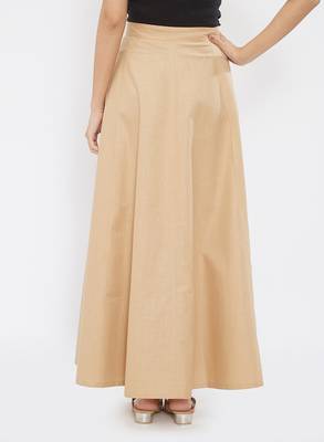 Beige Chanderi Skirt 3