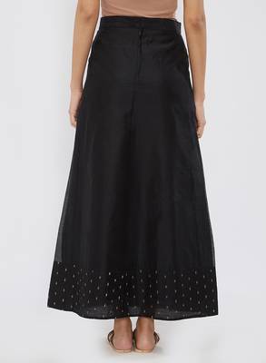 Black Chanderi with buti Skirt 3