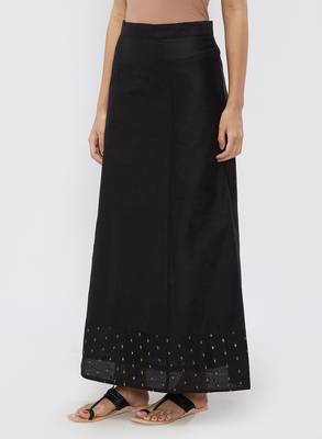 Black Chanderi with buti Skirt 4