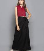 Front Wrap around flared plazo