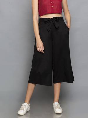 Black Culottes with belt 2